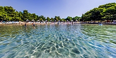 Holiday village with a sandy beach