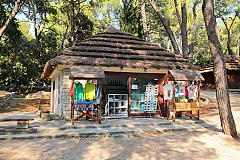 Holiday village with a sandy beach