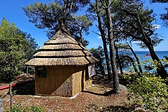 Holiday village with a sandy beach