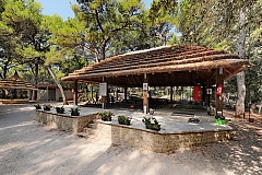 Holiday village with a sandy beach