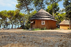 Holiday village with a sandy beach