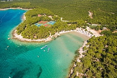 Holiday village with a sandy beach